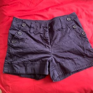 H&M navy shorts with button details size 8